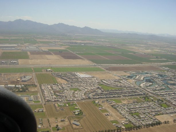 Flying over Goodyear, Arizona
