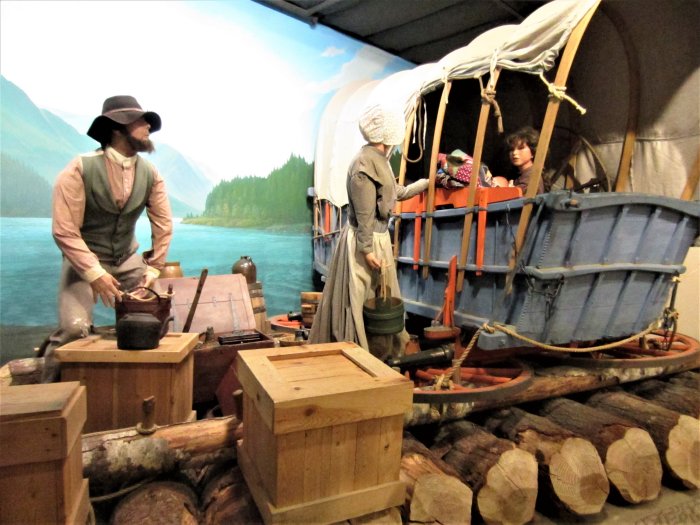 An exhibit at the Columbia Gorge Discovery Center and Museum