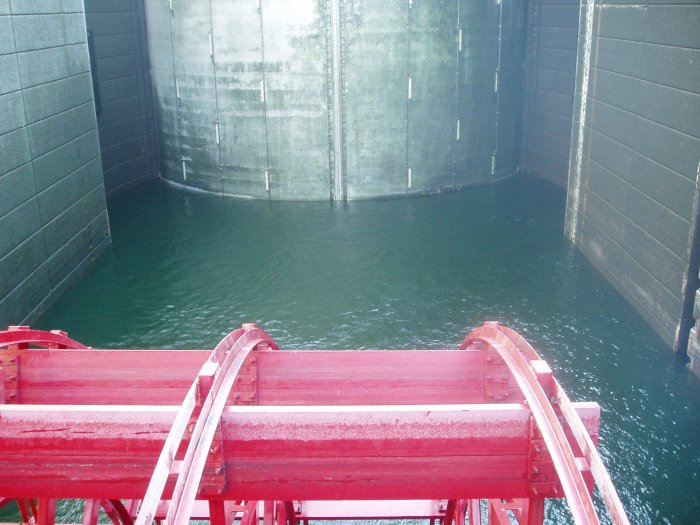 With the doors closed, water is added to the lock