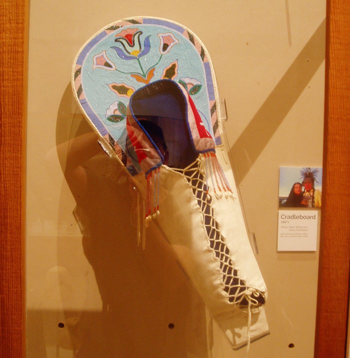 A cradleboard, similar to what Sacagawea would have used