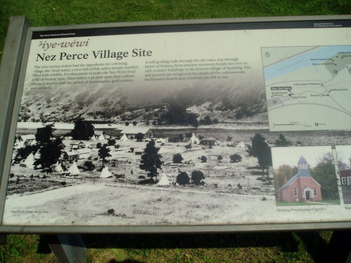 Below the visitor center are trails leading to what's left of a former Nez Perce village