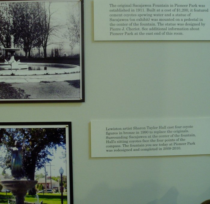 More info on the Sacajawea Fountain in Pioneer Park