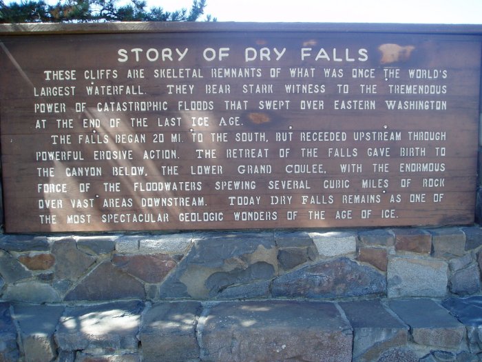 The Dry Falls sit at the head of the Lower Grand Coulee