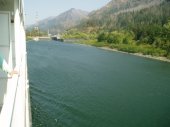 Approaching the Bonneville Dam and Lock