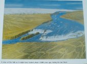 An artist's depiction of what the Dry Falls might have looked like during the last Ice Age flood