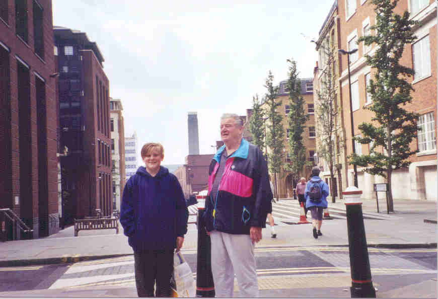 My father and nephew, Greg, in London, near the Millennium Bridge