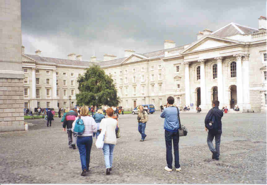 Trinity College, Dublin, where the Book of Kells is kept on display