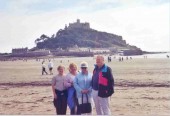 St. Michael's Mount, near Penzance, Cornwall.  From left to right, Greg (my nephew), Carol (my sister), Mom and Dad.
