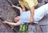 Mom was not able to kiss the Blarney Stone!