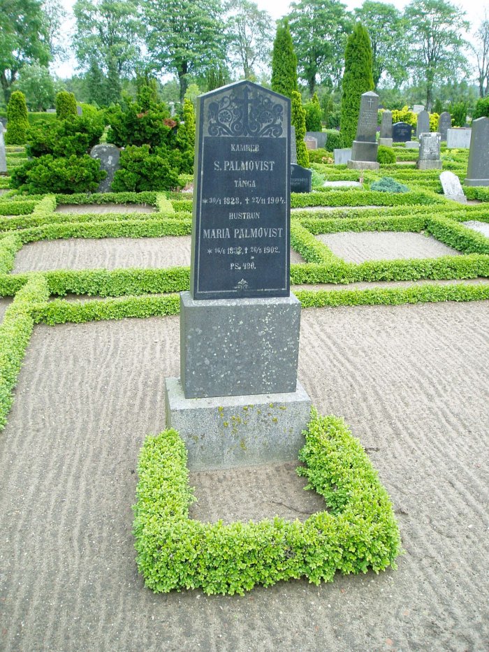 My great-great-grandparents' grave in Valinge, Sweden