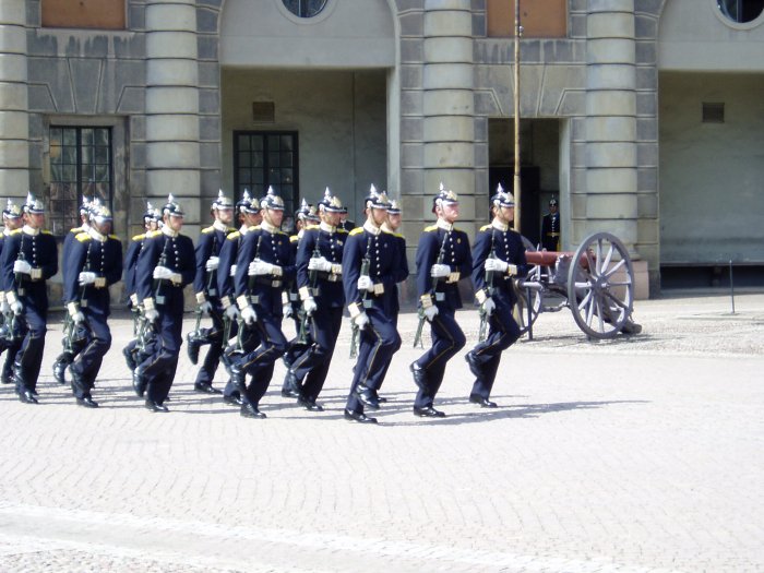 Parade of guards at the Royal Palace
