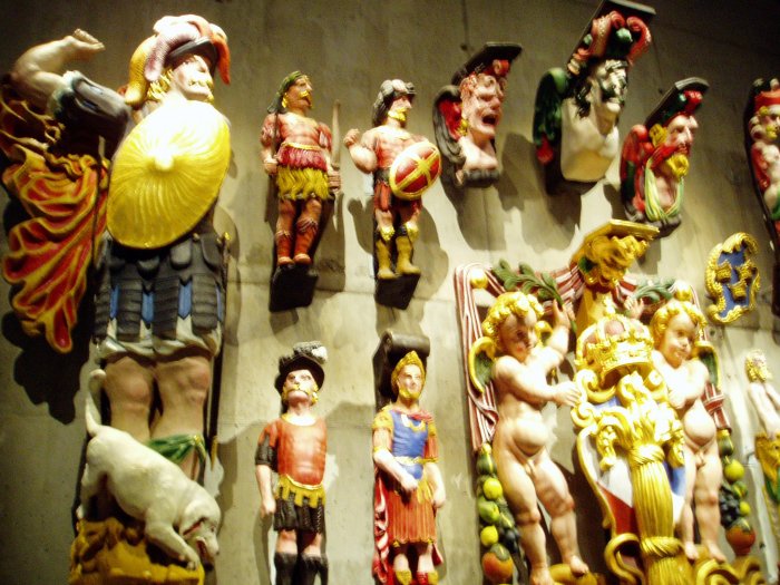 Replicas of some of the Vasa's sculptures