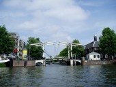 Canal bridge, Amsterdam Harbor
