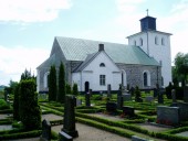 Valinge Lutheran Church, where my Swedish great-great-grandparents are buried